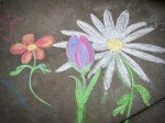 chalk flowers